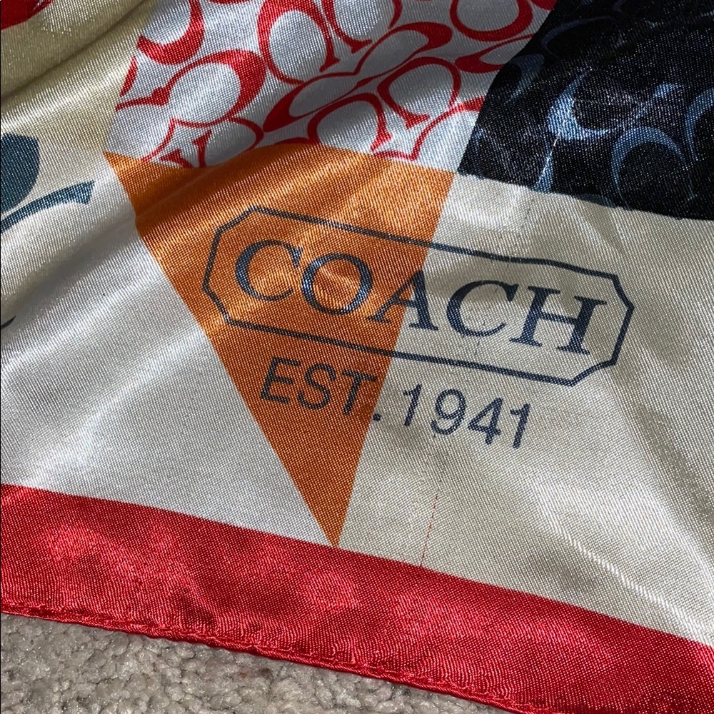 Coach Multicolor Geometric Scarf - Picture 5 of 8